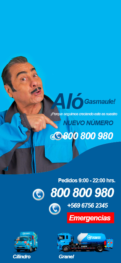 Nuevo Número Gasmaule 800 800 980